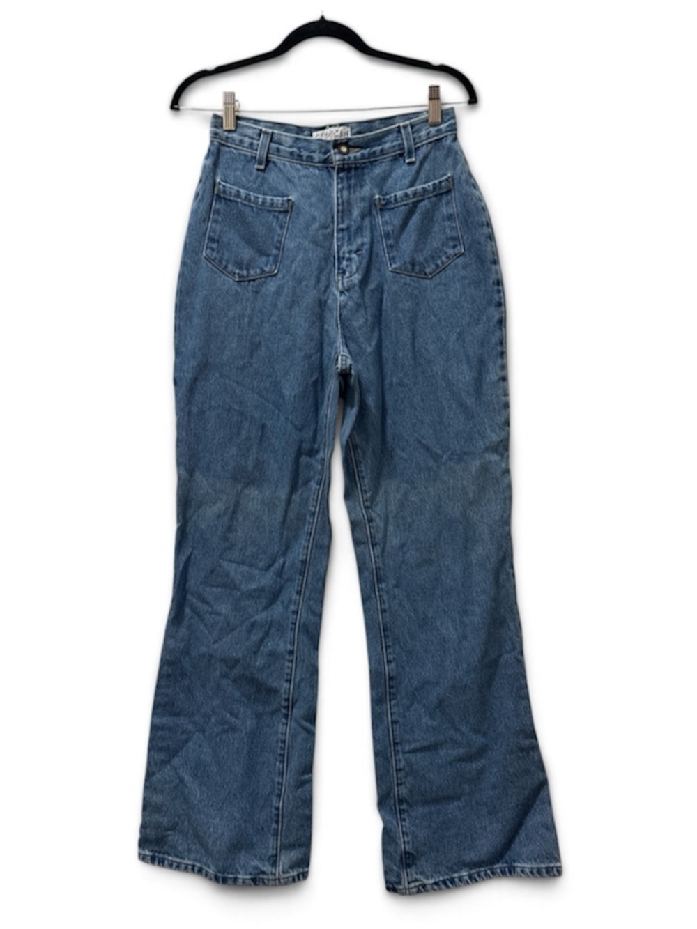 Vintage Bugle Boy Jeans Women’s 8 High Rise Wide Leg Mom Denim Y2K 90s Blue
